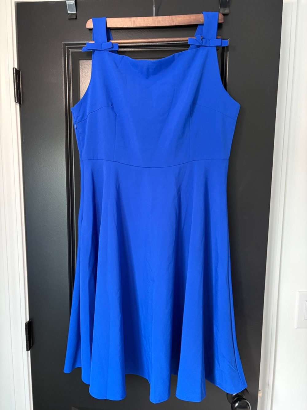 Vibrant Cobalt Sleeveless Fit & Flare Dress